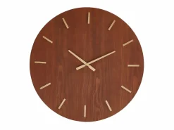 OZAIA Gran reloj de pared chapado en madera de fresno ARTURO - D. 70 cm - Marrón Color natural oscuro New