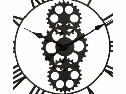 Gran Reloj de Pared Industrial de Madera y Metal D 70 cm^Atmosphera Discount