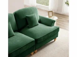 DripeX Gran Sofá 2 Plazas Chenille - Con Funda Extraíble y 2 Cojines - 194x83.5x93cm - Verde Sale