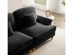 Gran Sofá 2 Plazas Chenille - Con Funda Extraíble y 2 Cojines - 194x83.5x93cm -^DripeX Best