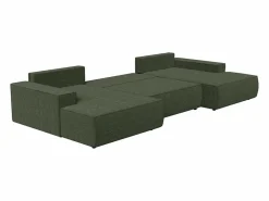 Gran sofá cama rinconera panorámico de tela AMELIA^Vente-unique