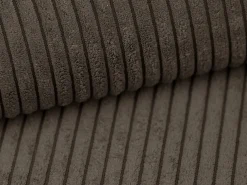 Gran sofá cama rinconera panorámico de pana marrón AMELIA^Vente-unique Outlet