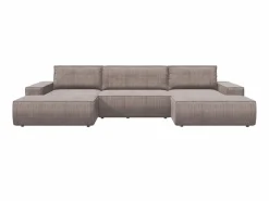 Gran sofá cama rinconera panorámico de pana AMELIA^Vente-unique Sale