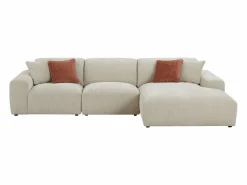Maison Céphy Gran sofá rinconera derecha de pana TIRONO de Beige Clearance
