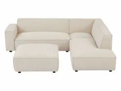 Vente-unique Sofá Modular|Gran sofá rinconera derecha y otomano de pana en BORORE