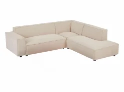 Vente-unique Sofá Modular|Gran sofá rinconera derecha y otomano de pana en BORORE