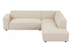 Vente-unique Sofá Modular|Gran sofá rinconera derecha y otomano de pana en BORORE