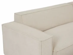 Vente-unique Gran sofá rinconera derecha de pana BORORE Beige Sale
