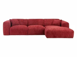 Gran sofá rinconera derecha en tela texturizada POGNI de^Maison Céphy Clearance