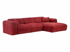 Gran sofá rinconera derecha en tela texturizada POGNI de^Maison Céphy Clearance