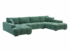 Vente-unique Sofá Xxl|Gran sofá rinconera en tela texturizada BERENIA