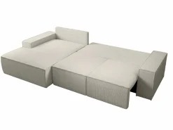 Vente-unique Todos Los Sofás|Sofá De Terciopelo|Gran sofá rinconera izquierda de pana AMELIA