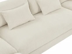 Vente-unique Gran sofá rinconera panorámico de pana SPERONE Beige Online