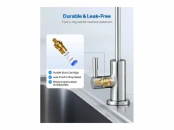 Grifo de Agua Potable SucceBuy sin Plomo en Acero Inoxidable, Grifo de Ósmosis Inversa con Válvula en Latón Macizo, Filtrado de Arco Alto, para Fregadero Cocina^ New