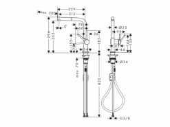 Grifo de cocina con ducha Talis M54 270 mate^HANSGROHE Online