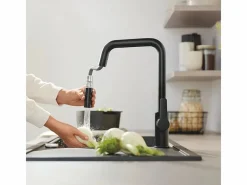 Grifo de cocina con grifo Start caño alto mate 2 chorros^GROHE