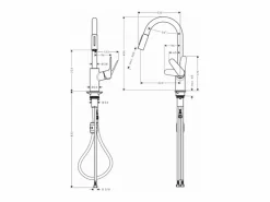 HANSGROHE Grifo De Cocina|Grifo de cocina con Focus M41 240 chorro cromado de 2 chorros