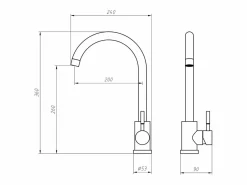 Grifo de cocina de acero inoxidable - - ROMILY^Vente-unique Best