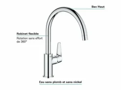 GROHE Grifo de cocina Start Curve Quickfix cromado Gris claro Clearance