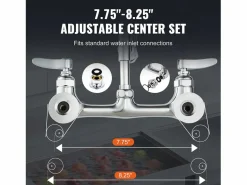 Grifo De Cocina|Grifo de Cocina, SucceBuy Grifo de Fregadero de Cocina de Montaje en Pared con Rociador de Prelavado, 120 cm de Altura