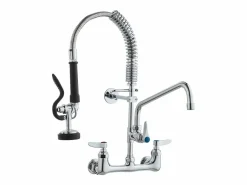 Grifo de Cocina SucceBuy para Fregadero de Montaje en Pared - Con Rociador de Prelavado, 53.3 cm Plateado Best