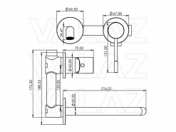 Valaz Grifo de lavabo empotrado ASTANA cromado Plateado Online