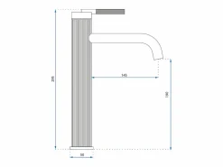 Rea Grifo|Grifo De Lavabo Argon High Brush Copper