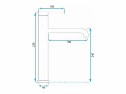 Rea Grifo|Grifo De Lavabo Js-B311-1Bg Clif High Brush Gold