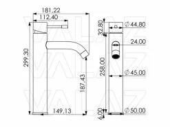 Grifo lavabo alto monomando PRAGA cepillado^Valaz Discount