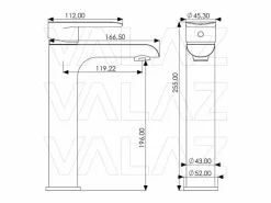 Grifo lavabo alto monomando ARZANA cromado^ Discount