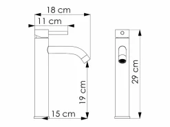 Valaz Grifo|Grifo lavabo alto SLIGO envejecido