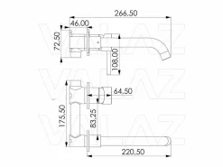Valaz Grifo lavabo empotrado monomando PRAGA cromado Plateado Online