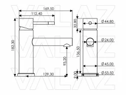 Grifo lavabo monomando ASTANA cromado^Valaz Hot