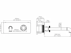 Shower & Design Grifo mezclador mecánico encastrable, mate, KAZANKA Negro Clearance