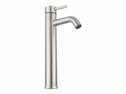 Shower & Design Grifo mezclador redondeado de acero inoxidable, acabado en níquel cepillado, Ancho 5.1 x Alt. 29,6 x Prof. 16.3 cm, SALAVAN Plateado Sale