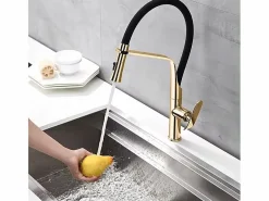 Grifo Para Cocina Castor Black/Gold^Rea Best