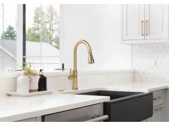 Rea Grifo Para Cocina Nest Brush Gold Dorado New