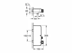GROHE Grifo|- Mezclador termostático de ducha Grohtherm SmartControl
