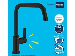 GROHE Start grifo de cocina caño alto mate Negro Clearance