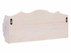 Garden Furniture Gryfel Perchero de pared de madera 50x10x23 cm Blanco Online