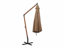 Gryndis Sombrilla jardín colgante con palo madera abeto taupe 3,5x2,9 m^Garden Furniture Outlet