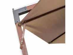 Gryndis Sombrilla jardín colgante con palo madera abeto taupe 3,5x2,9 m^Garden Furniture Outlet