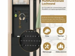 Guardarropa con 3 cajones, 1 puerta y zapatero - 100 x 35 x 180 cm - MDF -^Merax Best
