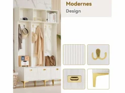 Guardarropa de entrada moderno - con perchero y zapatero -^ModernLuxe Online
