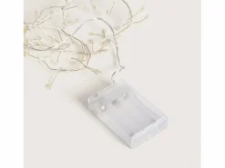 Guirnalda Alambre LED Cromada Batería 1m Racimo 2700K Cálido^Ledkia Clearance