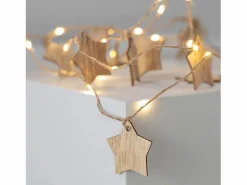 Ledkia Guirnalda de Luces LED Estrella Madera con Batería 2,2m 3000K Cálido Blanco Online