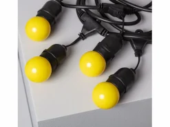 Ledkia Guirnalda Exterior con Bombillas LED E27 5.5m IP65 Negro Amarillo Multicolor