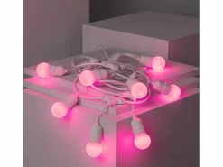Ledkia Guirnalda Exterior con Bombillas LED E27 5.5m IP65 Blanco Rosa Multicolor Best