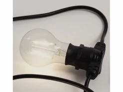 Ledkia Guirnalda Luminosa|Energía Solar|Guirnalda Exterior con Bombillas LED B22 Filamento A60 5m IP44 4000K Blanco Neutro