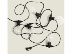 Ledkia Guirnalda Luminosa|Energía Solar|Guirnalda Exterior con Bombillas LED B22 Filamento G95 5m IP44 4000K Blanco Neutro